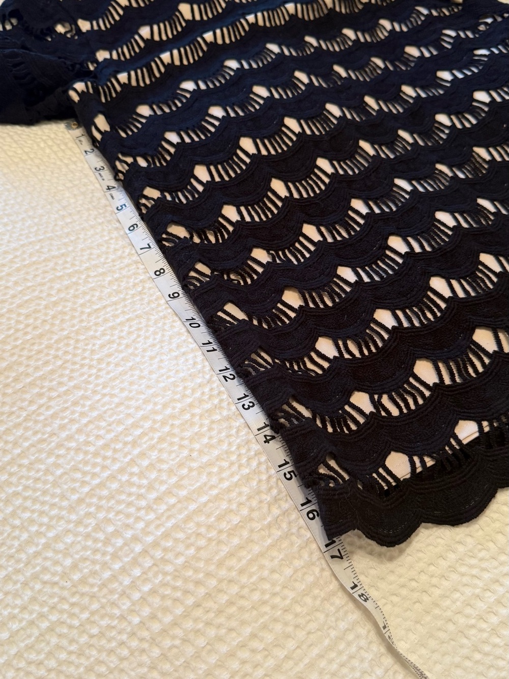 kate spade New York | Black Crochet Art Deco Overlay Blouse | Size = 2 - Picture 5 of 8